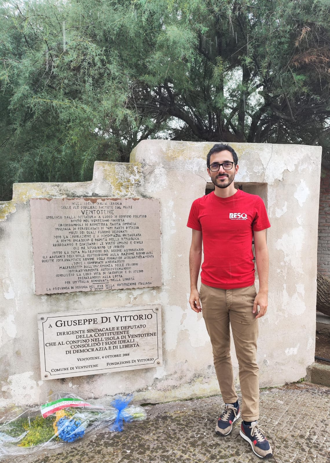 cerimonia al monumento Garofalo